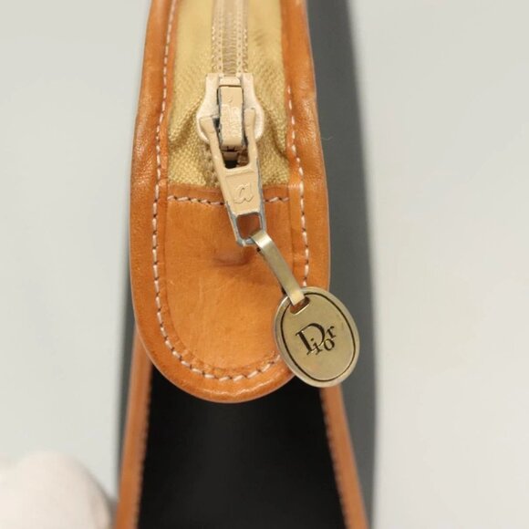 Christian Dior Clutch Bag PVC Black Gold Auth ti3240 - Picture 11 of 16